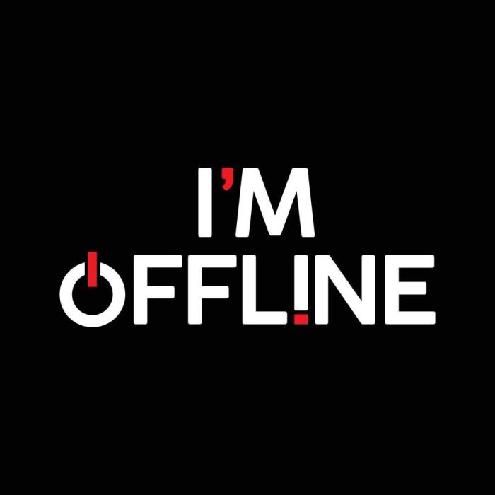 Slogan i am offline day Funny Vector Motivation, Inspiration Quote ...